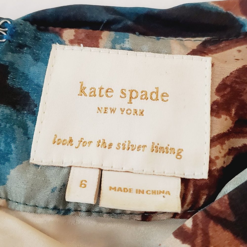 KATE SPADE 100% Silk Floral Sheath Mini Dress - Picture 6 of 10